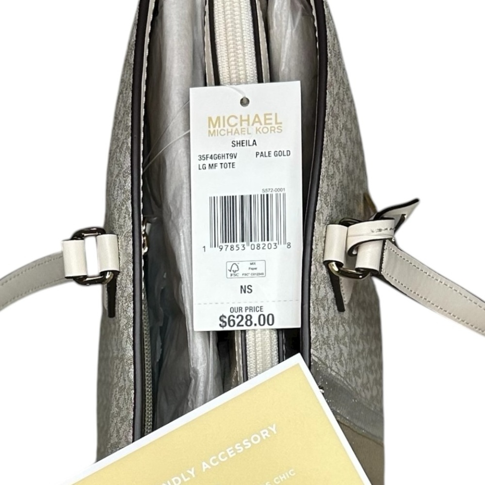 NWT MK Sheila Large Signature Logo and Metallic Tote Bag - Picture 10 of 10